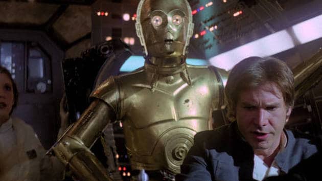 Image of C-3PO and Han Solo from The Empire Strikes Back